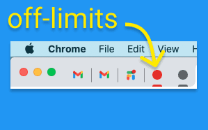 Avoid sites in my red off-limits chrome tab during working hours