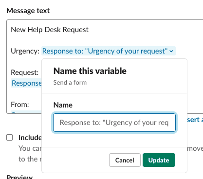 Changing variable name