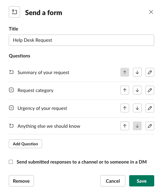 Add questions to the workflow form